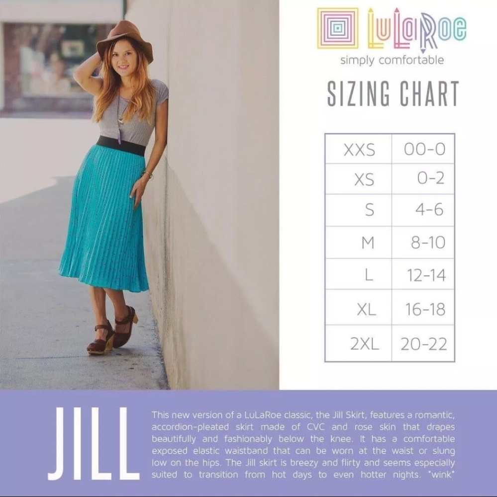LLR LuLaRoe Pink Pleated Accordian Jill Skirt Plus Sz 3XL NWT - Picture 7 of 8